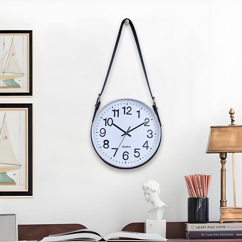 Belt Wall Clock Silent Fashion Wall Watch Modern Simple Living Room Decoration Clock Study Office Wall Watch