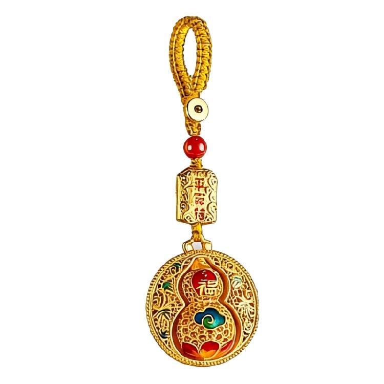 

Delicate Zinc Alloy Gourd Shaped Key Holder With Smooth Texture A Meaningful Gift For Friend And Family 1