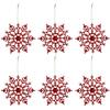 Christmas Tree Snowflake Pendant Electroplating Snowflakes Hanging Decoration Festival Party Add Atmosphere Decorative Pendants