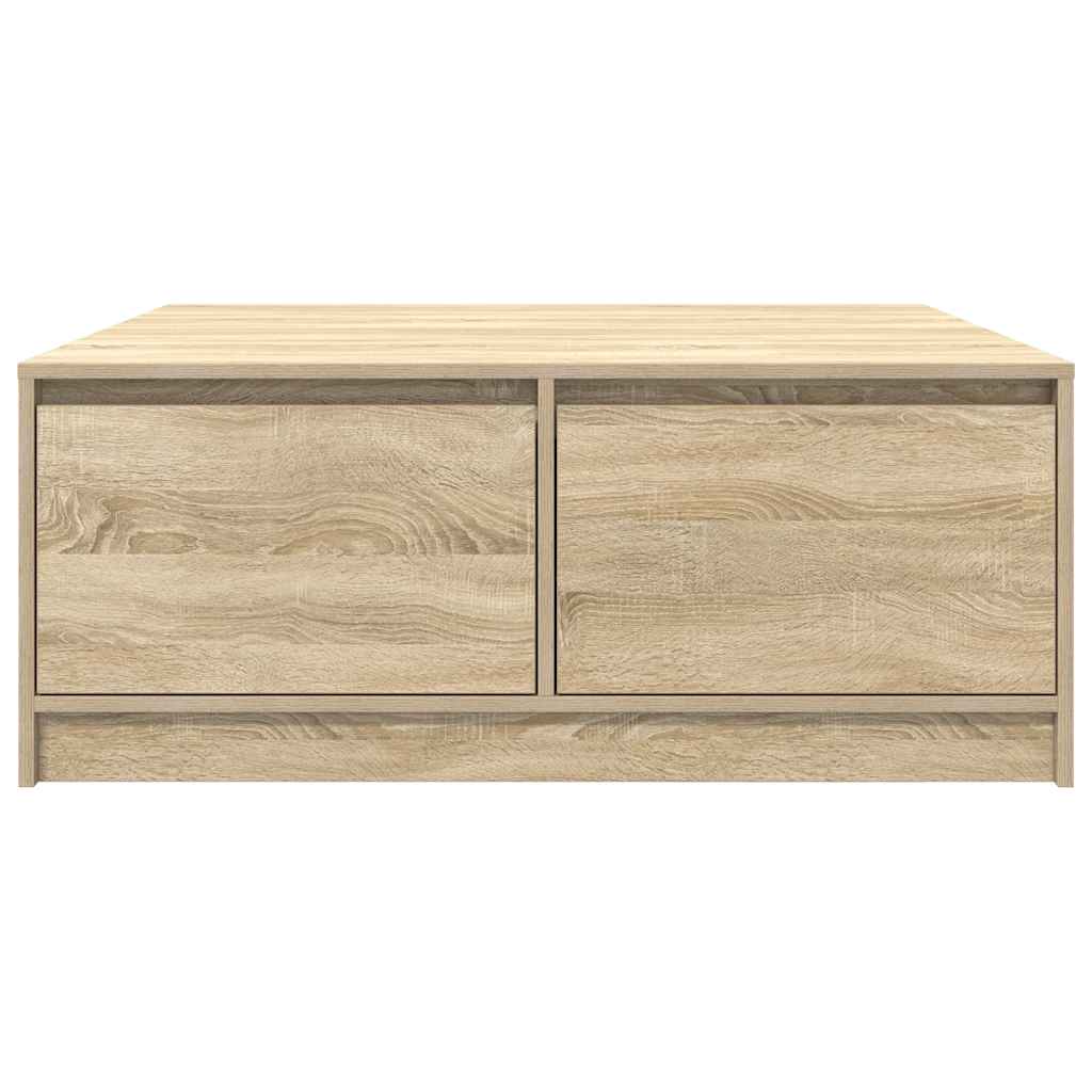 Coffee Table with Drawers Sonoma Oak 100x100x40 Cm
