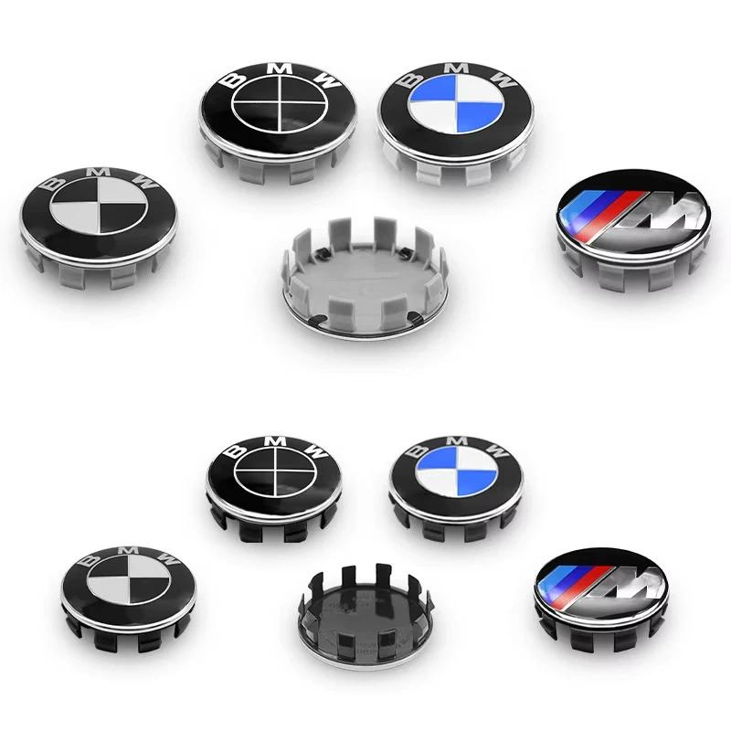4Pcs 68/56mm Car Wheel Center Hub Cap Caps Emblem Logo For BMW X1 X3 X5 E90 E46 E60 F10 F30 F20 G20 E39 E92 G30 E87 E36 F11