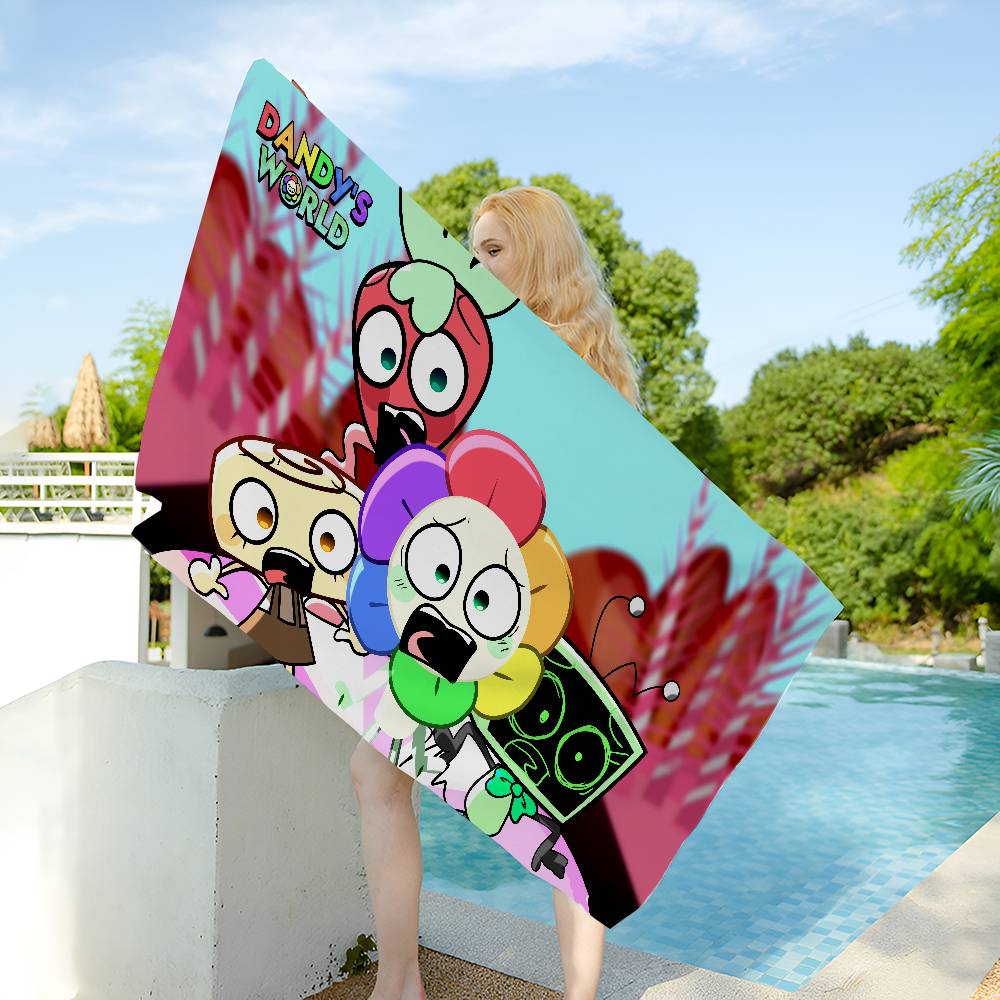 Heißes Horror-Spiel Dandys World Mikrofaser Strandtuch Saugfähig Schnelltrocknend Weich Yoga Schwimmen Resort Bergsteigen Handtuch