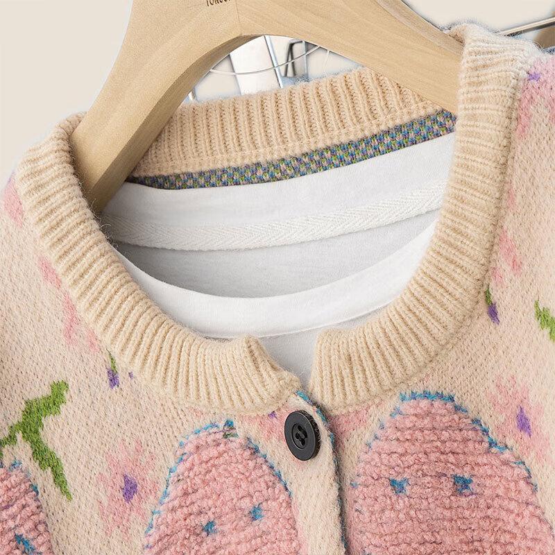 Si Baishe Women's Color-Block Knit Cardigan