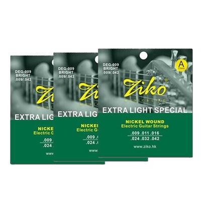 3 Packs - Ziko Electric Guitar Strings Set Extra Light Soft Electric DEG-009