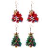 Felt Christmas Tree Pendant Earrings New Year Jewelry Handmade Dangle Earring
