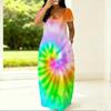 Oversized Ladies Crew Neck Dress Short Sleeve Soft Fabric Garment For Summer Picnic And Daily Casual Use