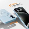 Suitable for Apple 16Pro solid color mobile phone case, skin-friendly iPhone16e mobile phone case, liquid silicone magnetic suction bracket.