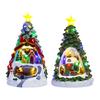 Village d'Arbre de Noël Figurine Lumineuse avec Train de Noël Tournant Joue 8 Chants de Noël Décoration Scène d'Hiver Peinte à la Main Cadeau pour Amis