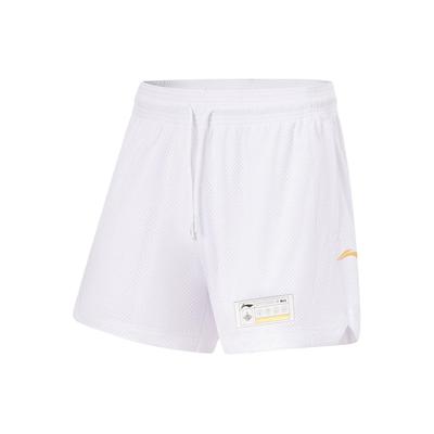 Li Ning Seria Koszykarska Nadruk Gradientowy Codzienne Spodenki Sportowe Męskie spodenki Standardowe-Białe AAPU229-6