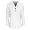 Felpa con cappuccio a occhielli e bottoni a tinta unita, felpa casual a maniche lunghe con coulisse, abbigliamento da donna