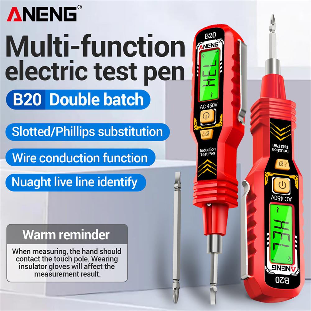General Insulated Electric Pen ANENG B20 Double Headed Cross Screwdriver for Electrician Maintenance and Inspection Manual Tool