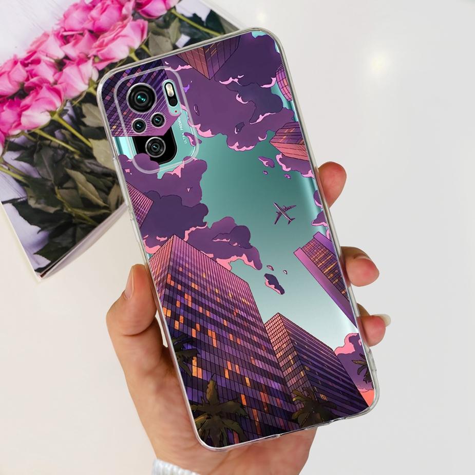 For Xiaomi Redmi Note 10 Case Note 10S Cute Cartoon Painted Cover Soft Silicone Case For Redmi Note 10 Pro Max Note10 10S Fundas