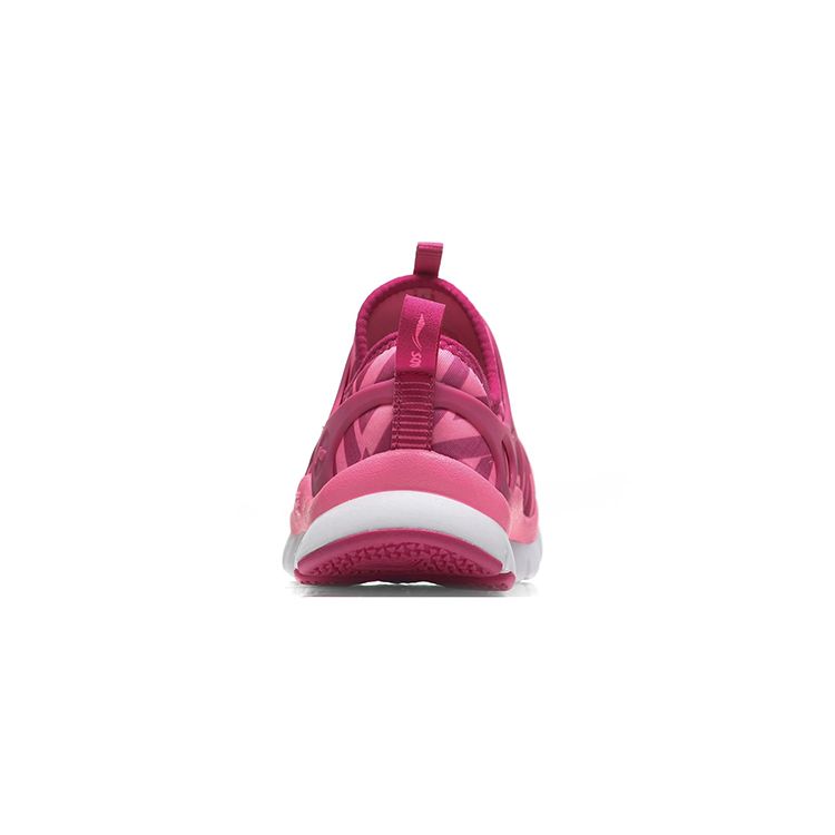 Li Ning Kids Sports Lifestyle Series Round Toe Non-Slip Shock Absorbing Wear-Resistant Lightweight Rebound Low-Top Kids Running Shoes YKAP154-24