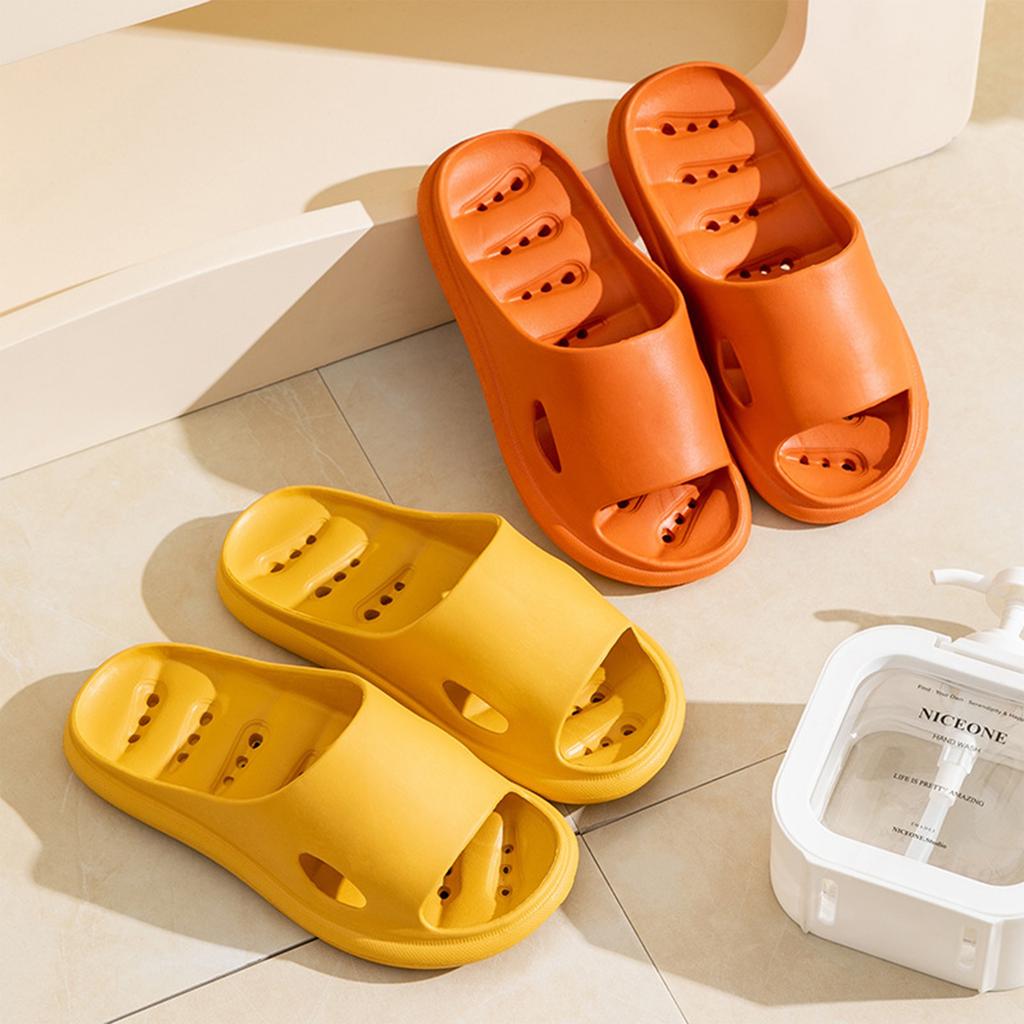 Women's Quick-Dry Breathable Hollow Shower Slippers with Non- Drainage Design