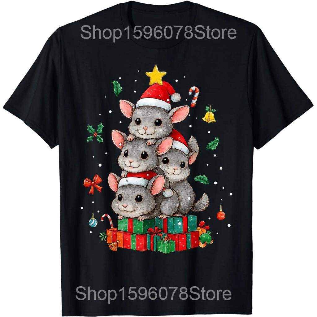 I Love My Chinchilla Chinchillin Pet Lovers T Shirts Men Cotton Humor Streetwear Tee Shirt Short Sleeve Unisex Loose Clothing