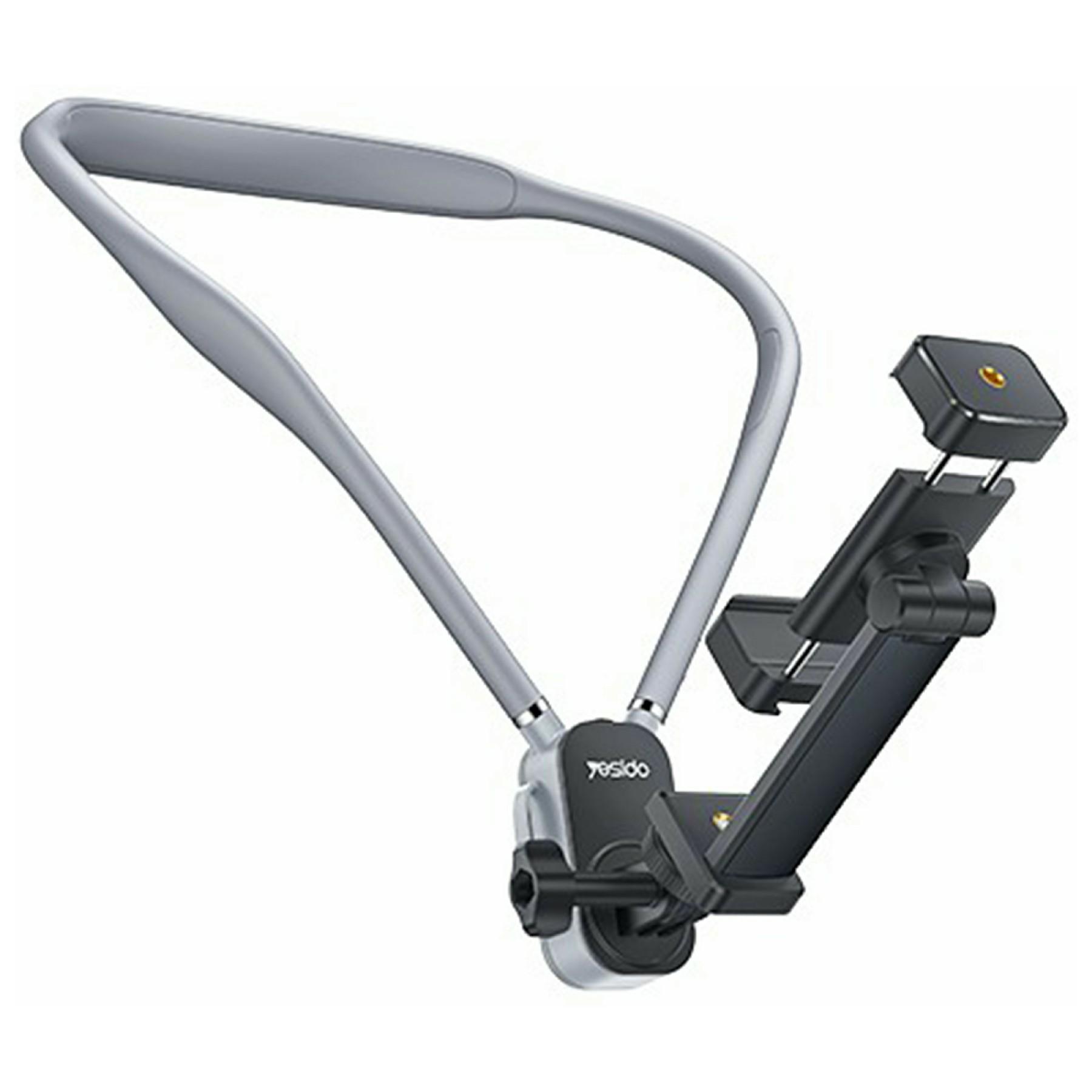 YESIDO C334 360 Degree Rotation Neck Phone Holder Stand Anti-shake Hands-free Neck-mounted Bracket