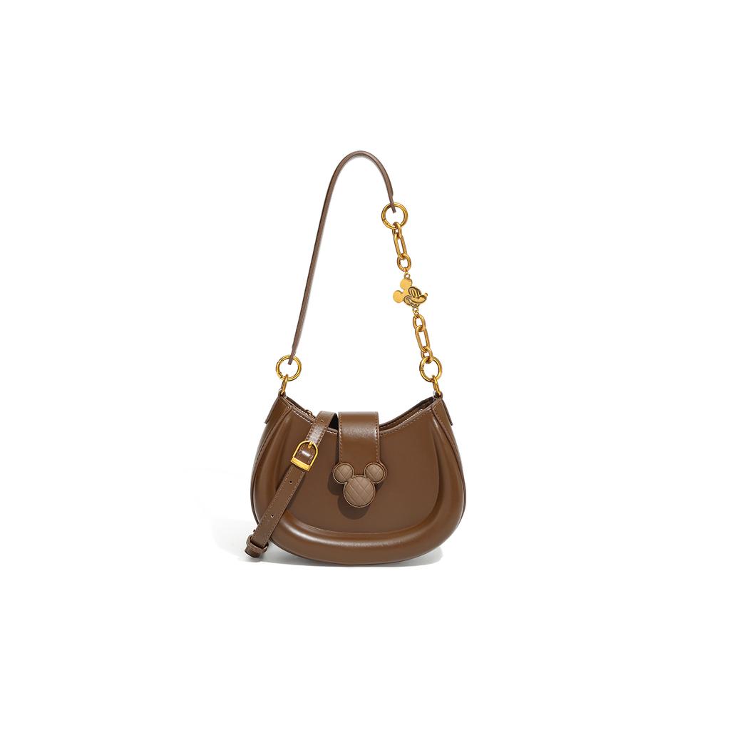 New Disney Mickey Series PU Shoulder Bag, Crossbody Bag, Shoulder Bag Trumpets Women's Brown BMK-71090