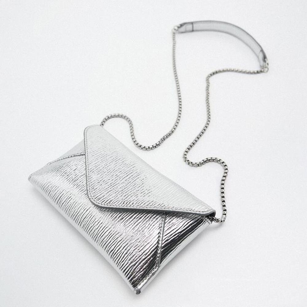 Luxury Designer Shoulder Bag Lizard Pattern Crossbody Bags for Women  Silver Handbags and Purses Metallic Mini Phone Flap