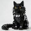 Realistisches Maine Coon Katze Bausteine Set DIY Zusammenbau Tier Modell Kreative Haus Schreibtisch Dekoration Haustier Sammlung Geschenke