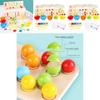 Wooden Multifunctional Arithmetic Clip Bead Learning Board Kid Puzzle Toy Set For Early Learning