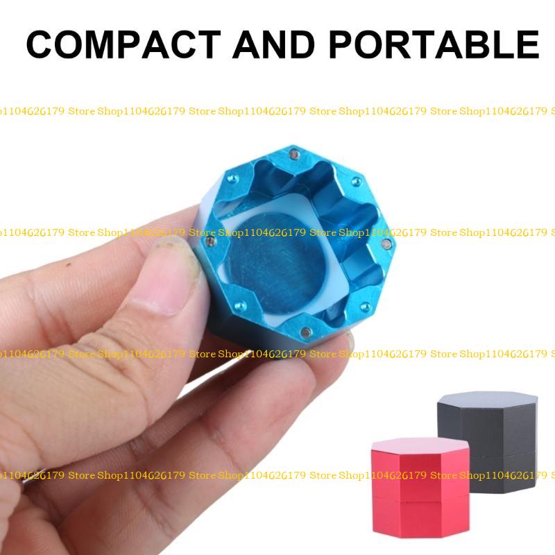 A1A2 Octagonal Billiard Chalks Holder Aluminum Billiard Chalks Case Easy To Carry