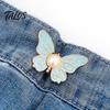 Strong Metal Waist Clip Pants Tighteners No-Sewing Butterfly Flower Buttons Pins Adjustable Snug Fit Jeans Accessory Buckle Extender for Loose Skirts