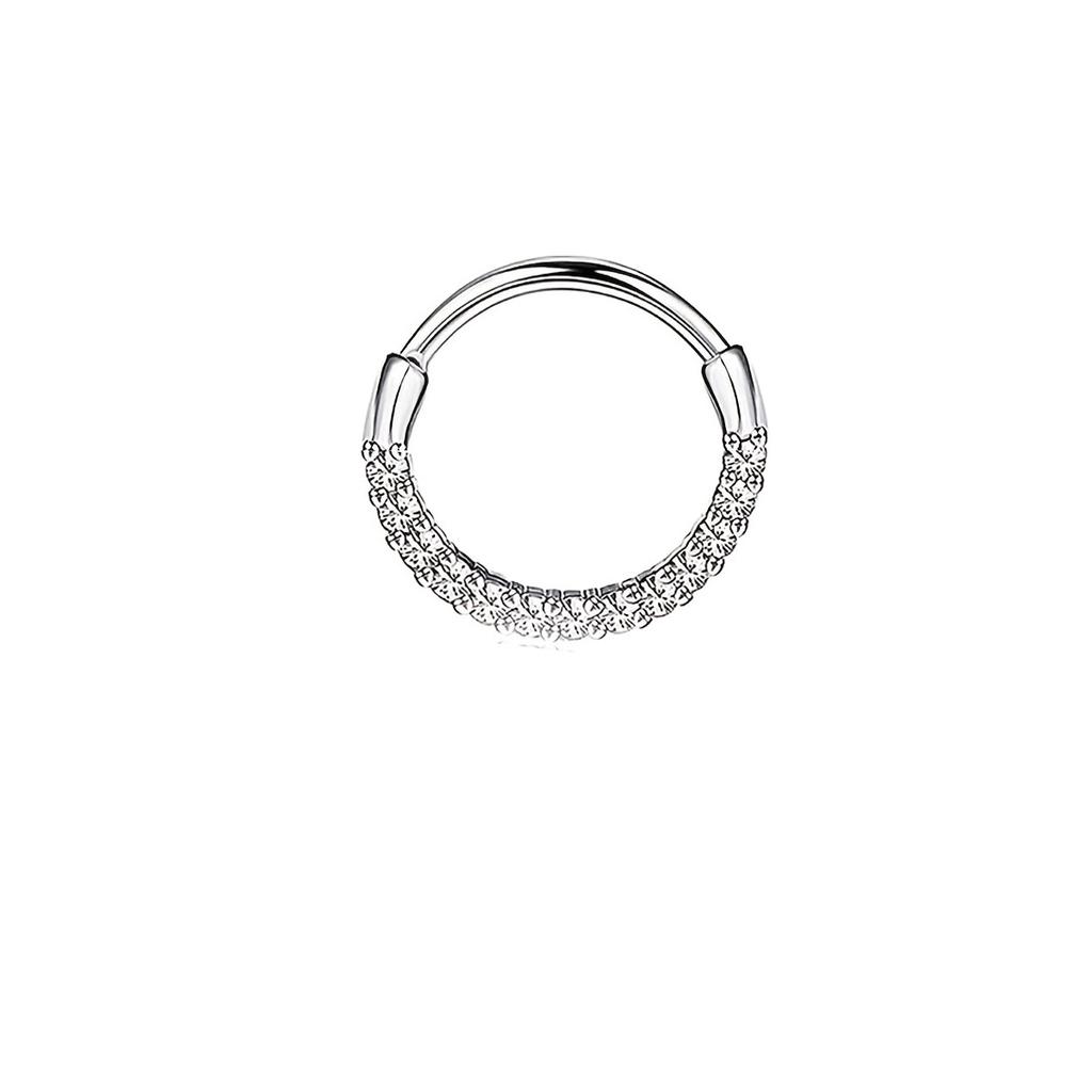 1-5 Stück 16G Mode 316L Edelstahl CZ Scharnier Septum Clicker Nasenring, Daith Helix Tragus Knorpel Piercing Schmuck