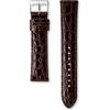 Seiko Watch Men's Genuine Leather Crocodile Pattern Slim Design Brown 18mm Band 16mm Buckle