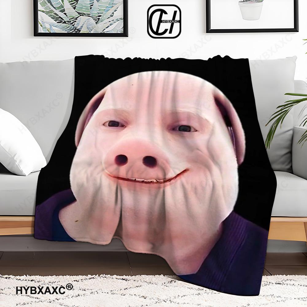 

John Pork Fluffy Soft Blankets & Throws Cute Blanket Plaid Luxury Cover Throw Sofa Knee Microfiber Star H Anime Child Home 30x40in