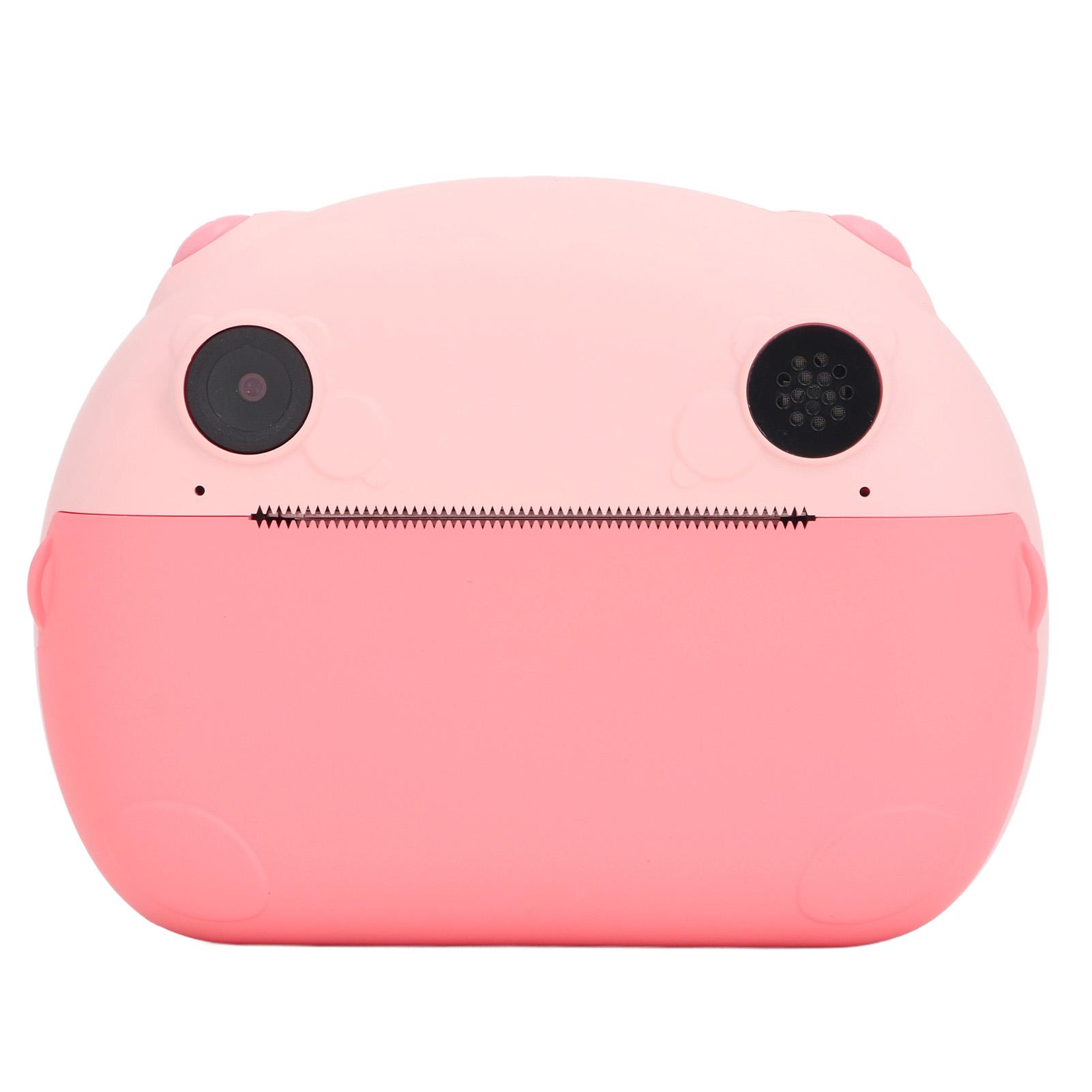 

Камера мгновенной печати для детей 24MP 1080P Цифровая камера с двумя объективами и мультизумом с 2,4-дюймовым IPS HD розовый