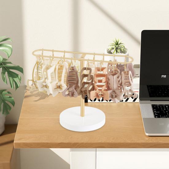 Metall-Haarklammer-Organizer, robuster Halter für 16 Haarklammern, für Badezimmer, Schlafzimmer, Frisiertisch, Damen und Mädchen, Aufbewahrungsständer für Haar-Accessoires