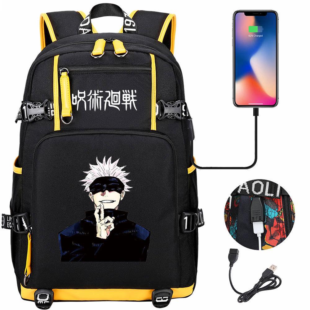Mochila con Auriculares USB Estampados de Jujutsu Kaisen