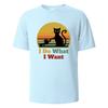 I Do What I Want Cat Pushing Down The Cup Printing Unisex T Shirts Summer Cotton Tshirts Breathable Basic Unisex Clothing Street Tees