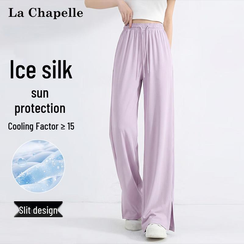 La Chapelle Women s UPF50+ Ice Silk Cooling Wide-Leg Pants 2XL