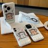 Headphones Puppy Player Stand Suitable for Apple 16promax Mobile Phone Case Cute Iphone15 Protective Case 14