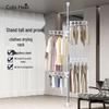 Indoor Retractable Floor-to-Ceiling Clothes Rack for Bedroom and Balcony
