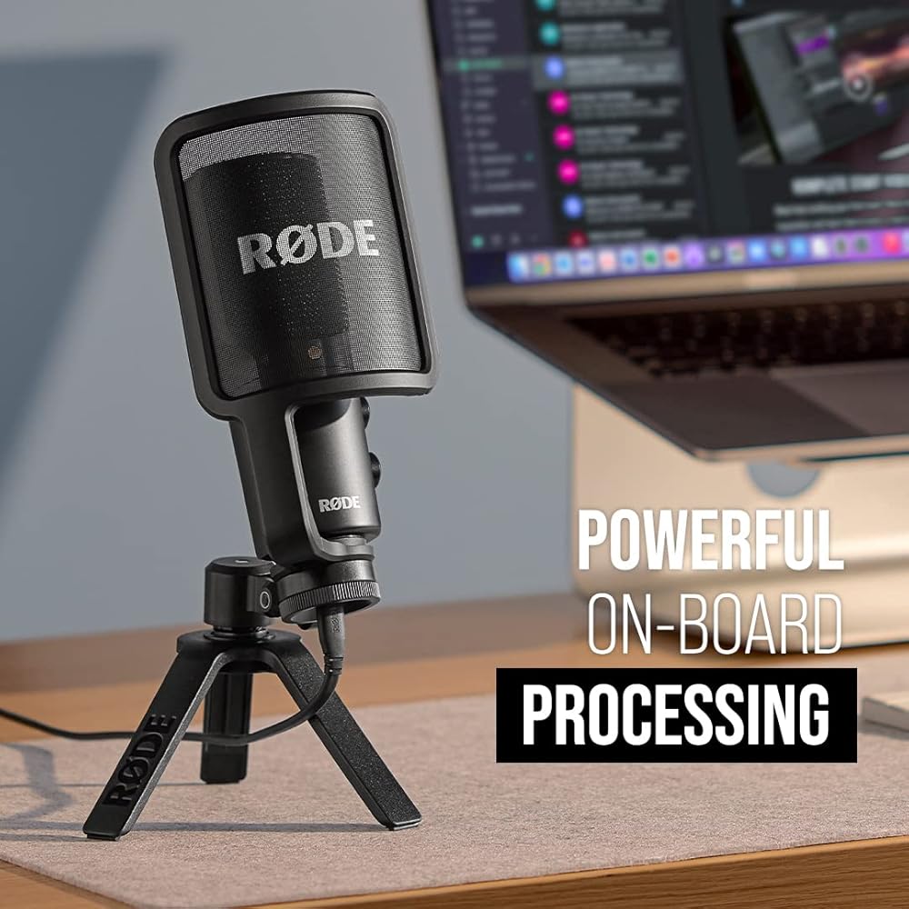 Rode NT-USB+ USB Microphone with Cardioid Pickup Pattern and Headphone Output