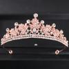 Rose Gold Color Crystal Tiaras And Crowns Rhinestone Prom Princess Diadem Wedding Bridal Hair Accessories Jewelry Crown Tiara