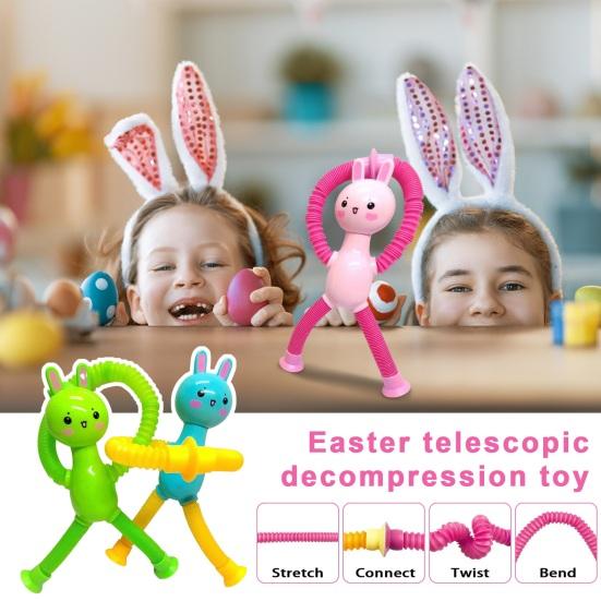 

4 шт., игрушка для снятия стресса, трансформируемые формы, пасхальный кролик, сенсорная игрушка с присоской для детей, подарок