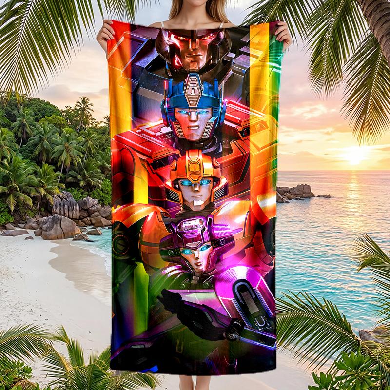 Transformers Fashion Beach Towel: Ideal for Summer Adventures Soft, absorbent and quick drying suitable for swimming and bathing