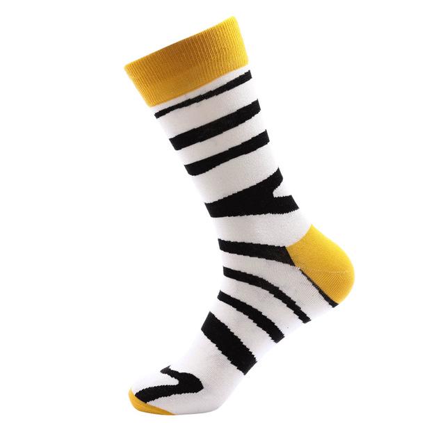 

Мужские носки, хлопковые носки, мужские яркие носки с рисунком зебры и крокодила, осенне-зимние носки для экипажа One Size