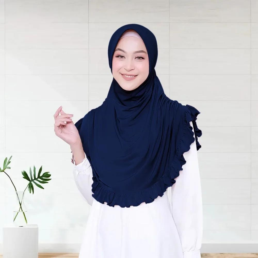 Ramadan Hijab Instant Femei Eșarfă Musulmană Lanț Eșarfă de Cap Înfășurări Elastic Acoperire Cap Gât Șaluri Amira Hijaburi Islamice pentru Rugăciune Turban