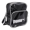 Classics 12L Brand Logo Zipper Closure Synthetic Leather Crossbody Shoulder Bag Unisex Bags Black 09106201