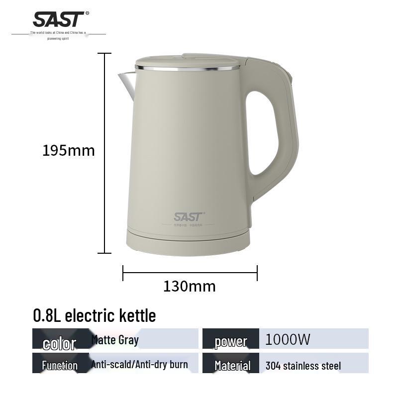 

SAST Mini Stainless Steel Travel Electric Kettle - Small Capacity for Hotel or Guesthouse.