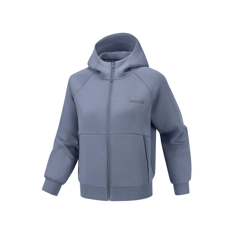 Skechers Knitted Comfortable Breathable Hooded Jacket Women jackets P126W004-05WB S