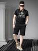European Goods 2025 Summer New Style American Trendy Brand Printed Half-Sleeved T-Shirt Fashionable Round Neck Top Men's Short-Sleeved T-Shirt