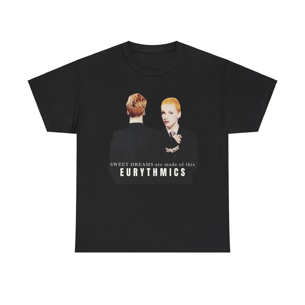 T-shirt Unisex in Cotone Pesante Eurythmics Sweet Dreams Are Made of This, Regalo per Fan degli Anni '80