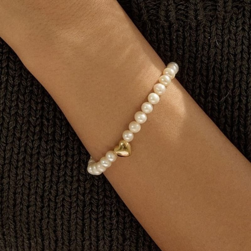 Beroe [silver925] Heart Pearl Bracelet