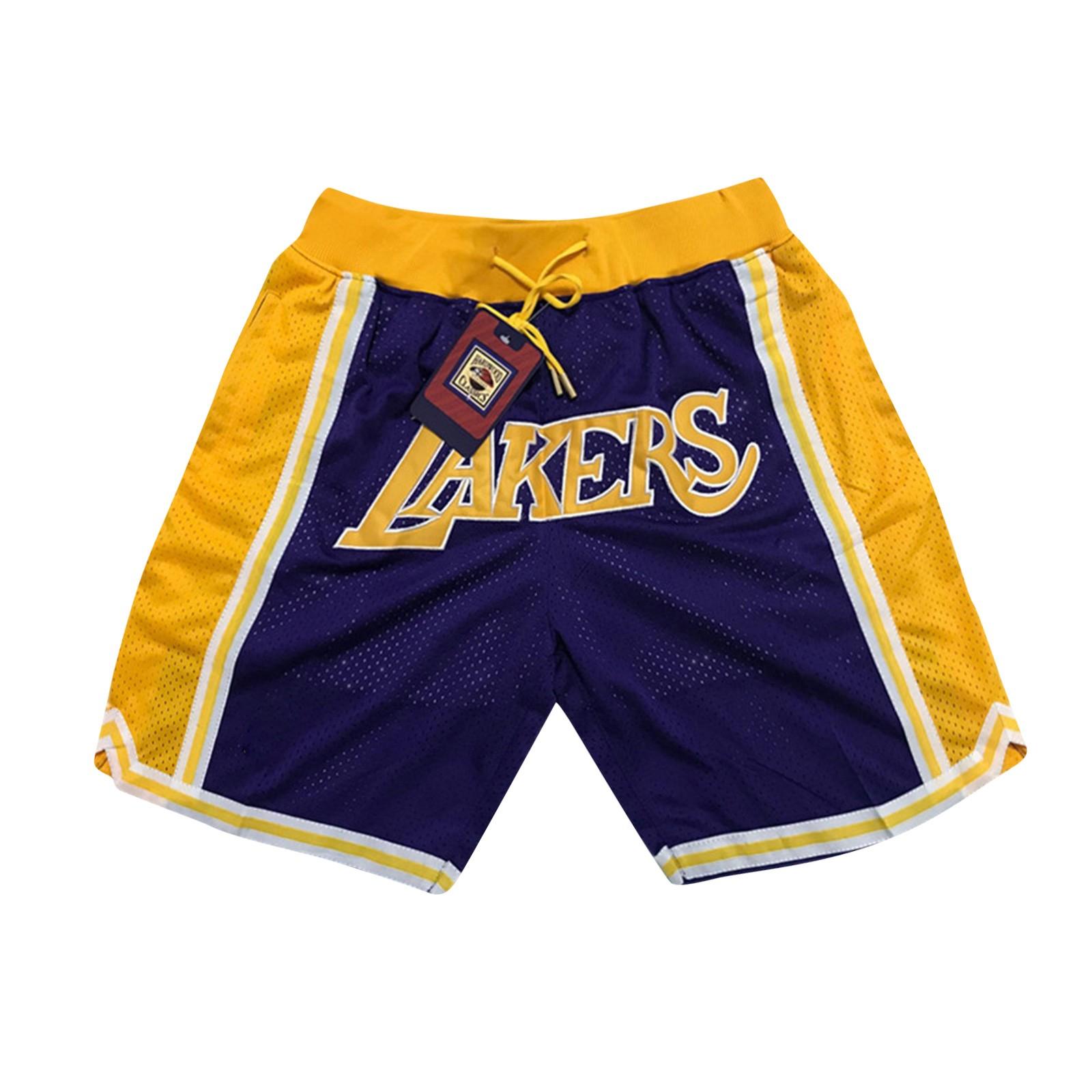 Ren Bag Retro Geborduurde Koord Cropped Basketbalshorts Trainingsshorts M