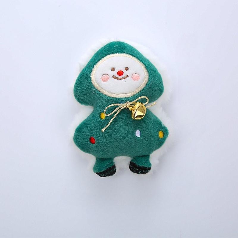Christmas Cat Plush Toy, Santa Claus Snowman Tree Interactive Bite Cat Toy, Indoor with Bell, Portable, Wear-resistant, Bite Resistant, Easy To Clean